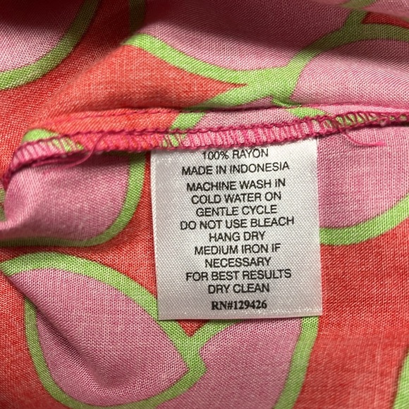 Escapada Orange, Hot Pink, & Lime Patterned Top - Picture 6 of 9